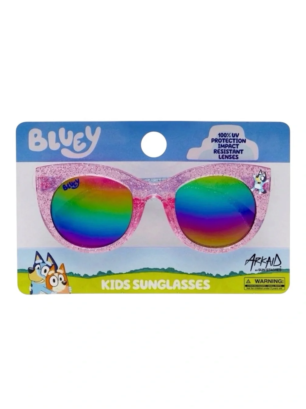 Bluey Pink Glitter Girls Sunglasses